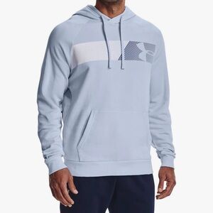Under Armour Men’s Rival Graphic Hd Fleece Hoodie Oxford Blue/Bauhaus Blue Large